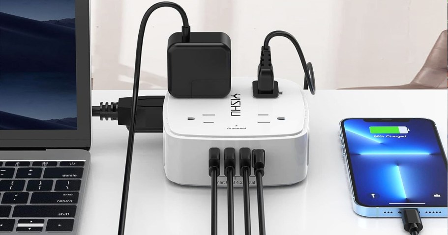Surge Protector Power Strip w/ 8 Outlets & 4 USB Ports Just $8.99 on Amazon