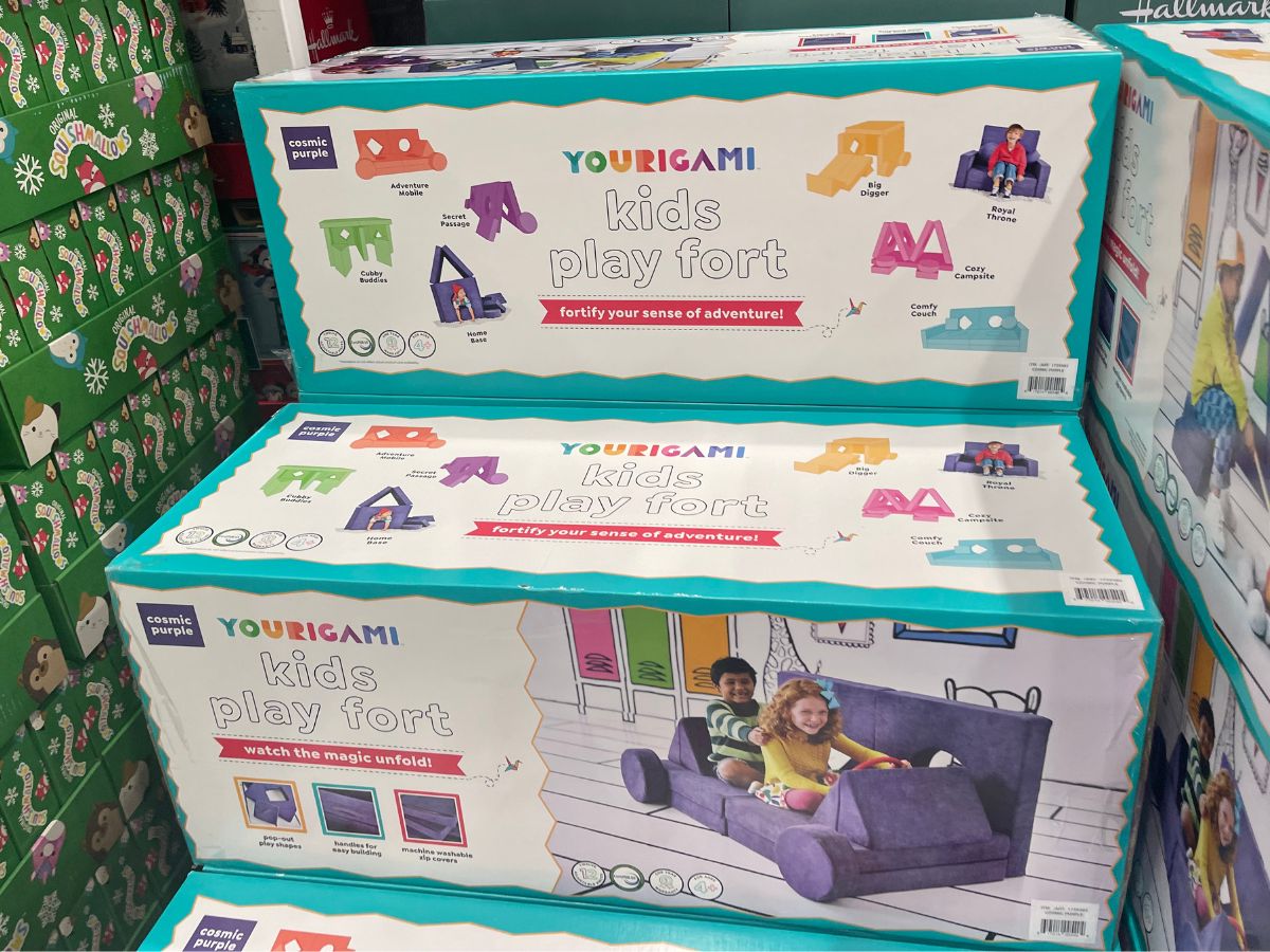 Boxes of purple Yourigami Kids Play Fort