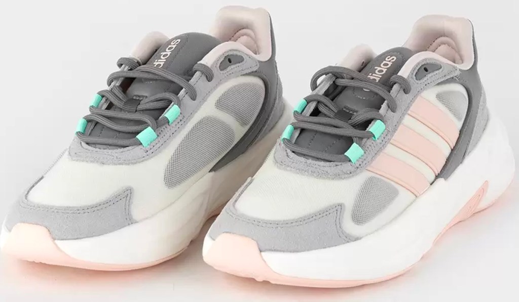 pink and gray adidas shoes