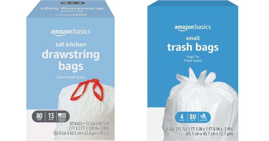 amazon basics trash bag box stock images