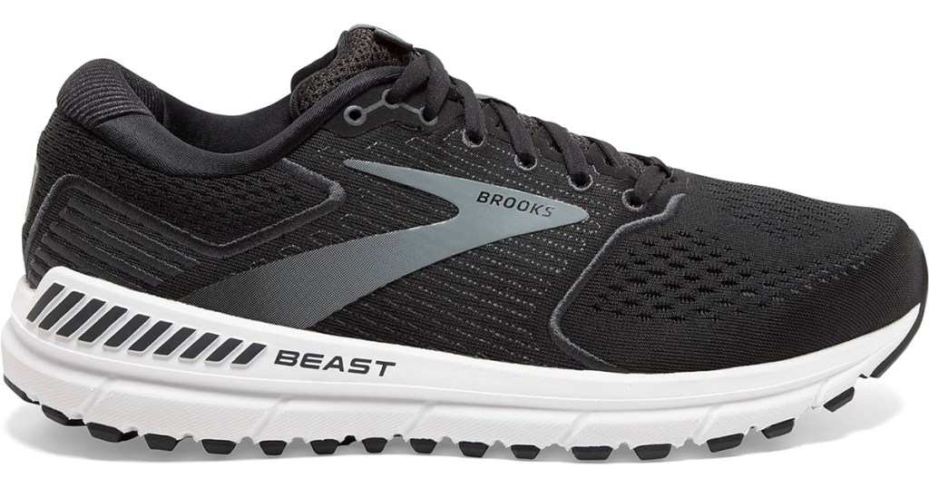 black and gray brooks mens running shoes