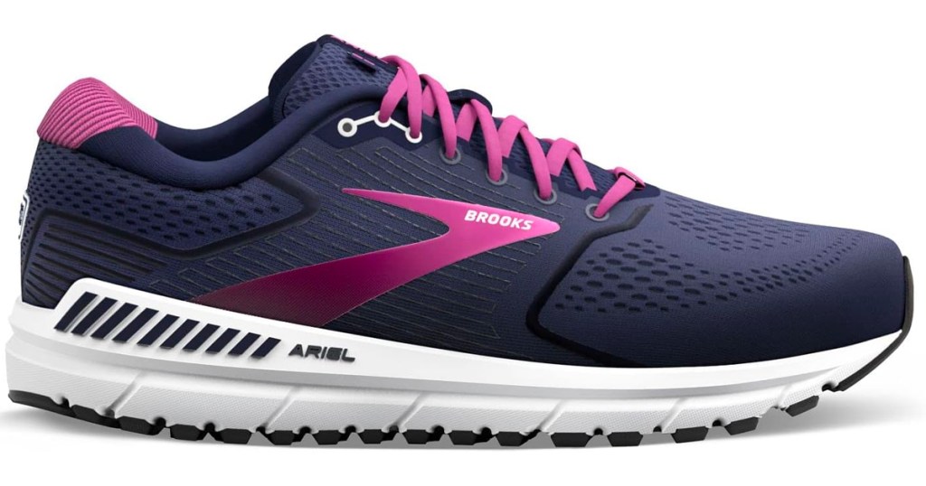 purple and pink brooks womens running shoes