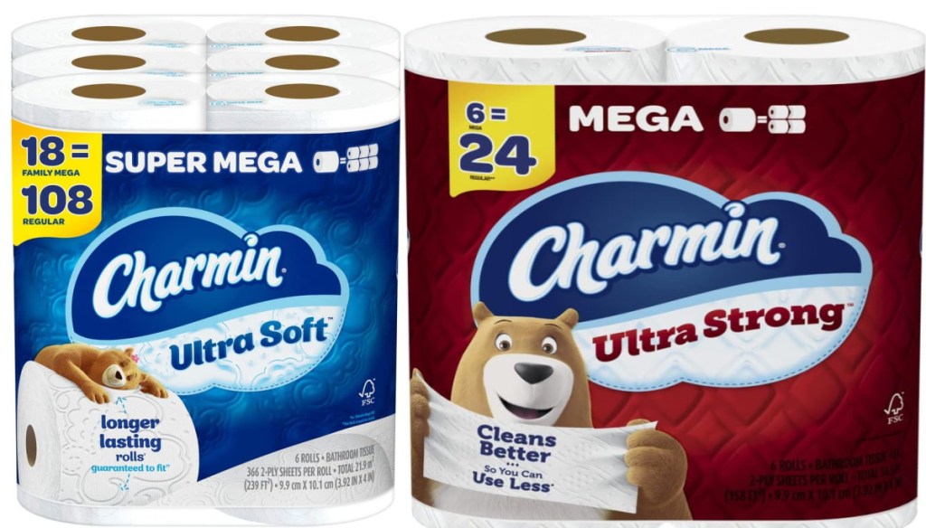 charmin packs of toilet paper