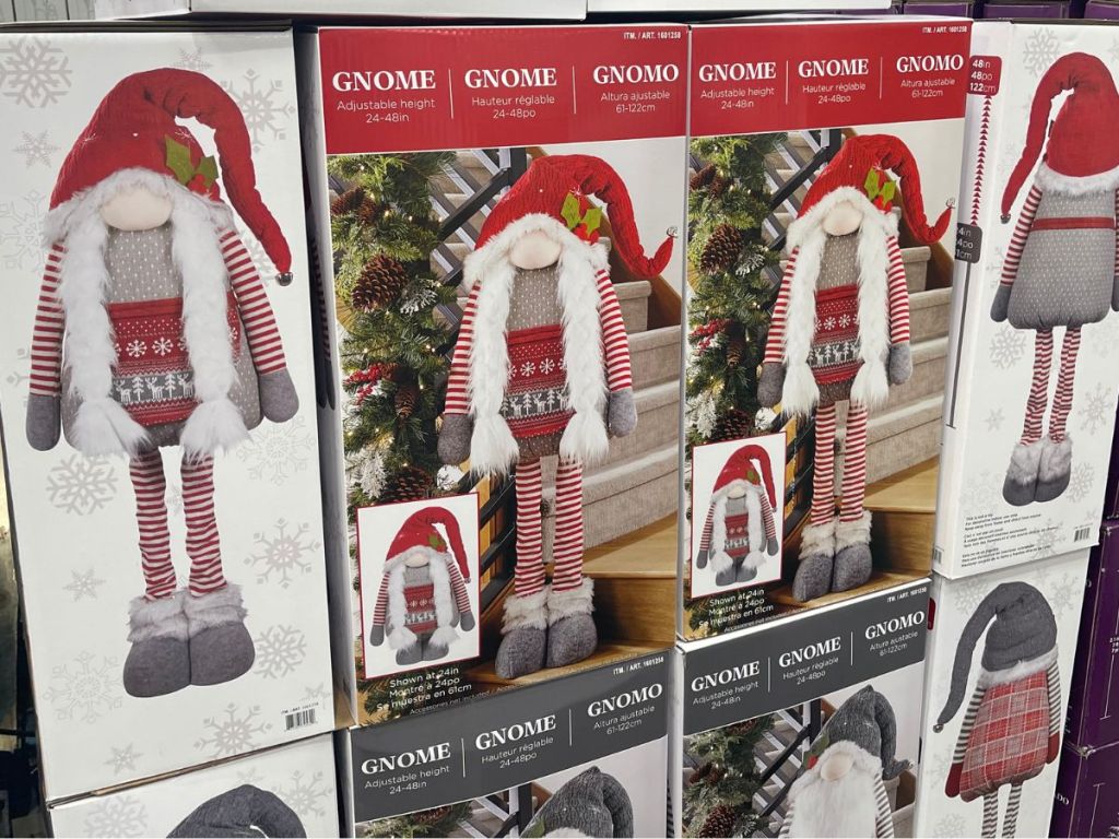 boxes of Holiday Gnomes in store 