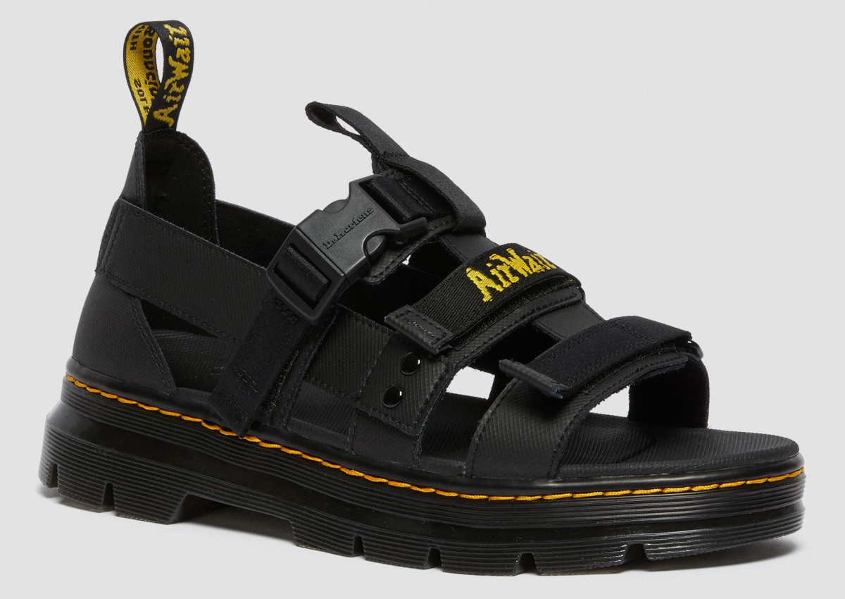 black velcro sandals
