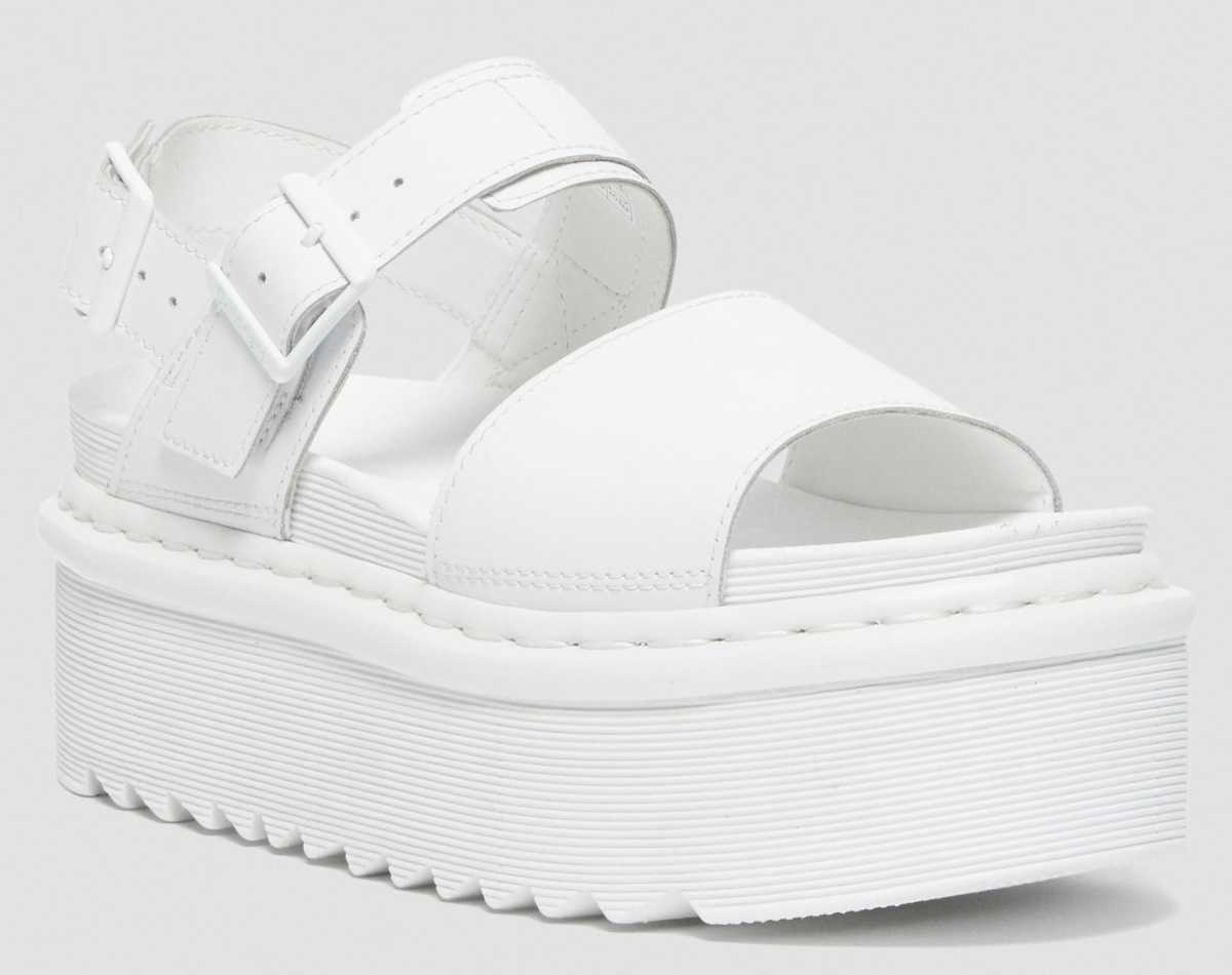 white platform sandals