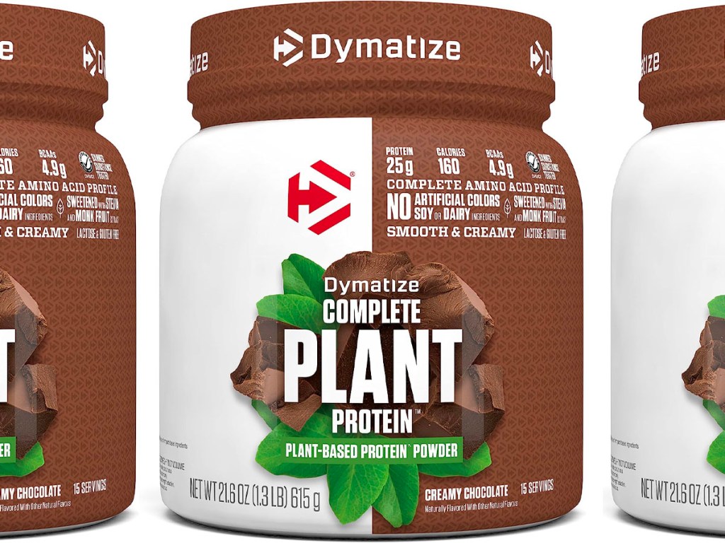 chocolate protein powder container
