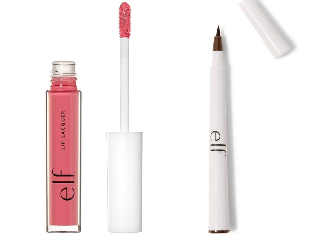 elf lip lacquer and eyeliner pen