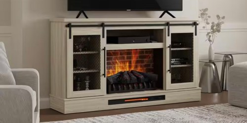 55% Off Home Depot Furniture + Free Shipping | Electric Fireplace TV Stand Just $189 Shipped (Reg. $349)