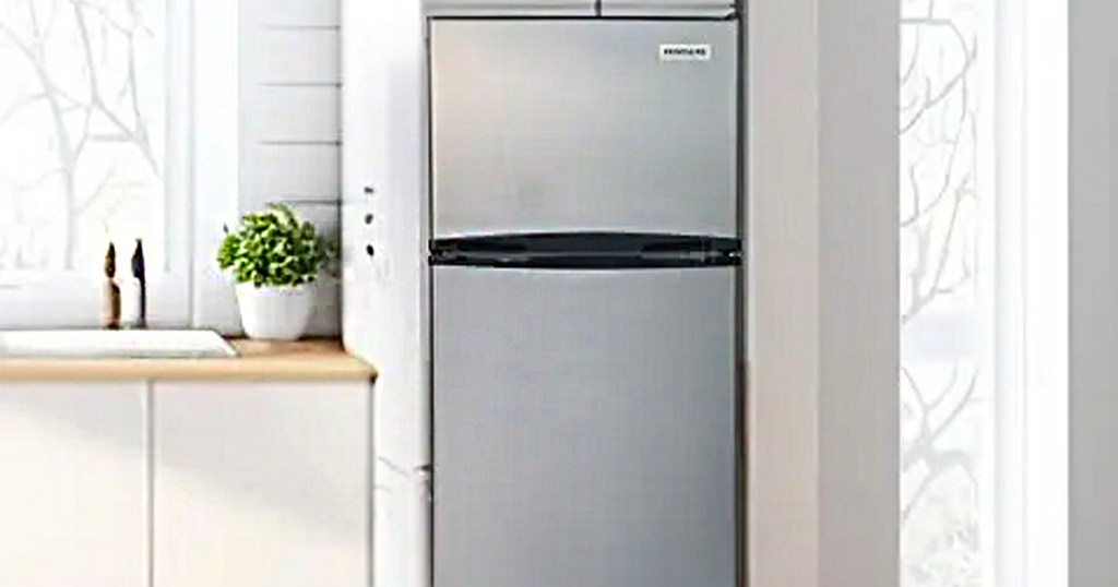 stainless steel frigidaire fridge