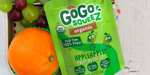 GoGo SqueeZ Organic Apple Sauce 12-Count Only $6.32 Shipped on Amazon (Just 53¢ Per Pouch)