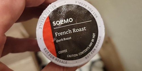 Solimo French Roast Coffee Pods 100-Count Just $21 Shipped on Amazon | Over 99K 5-Star Ratings!