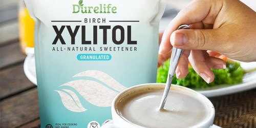 60% Off DureLife Xylitol Sugar Substitute 5-Pound Bag + Free Shipping on Amazon