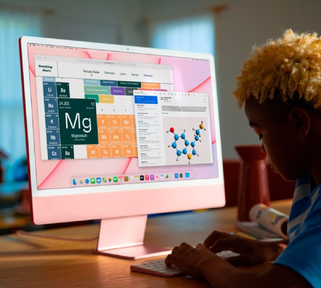 child using an iMAC apple desktop computer which is one of the best desktop computers of 2024