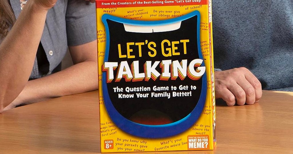 lets get talking game box on table