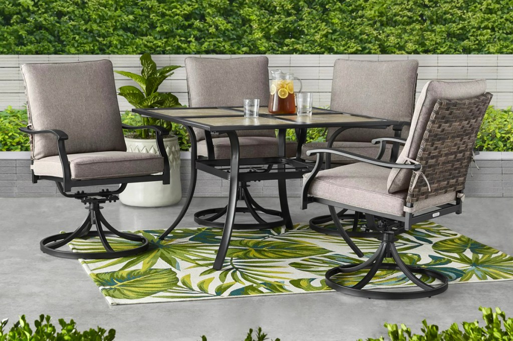 gray and black elmdale dining set