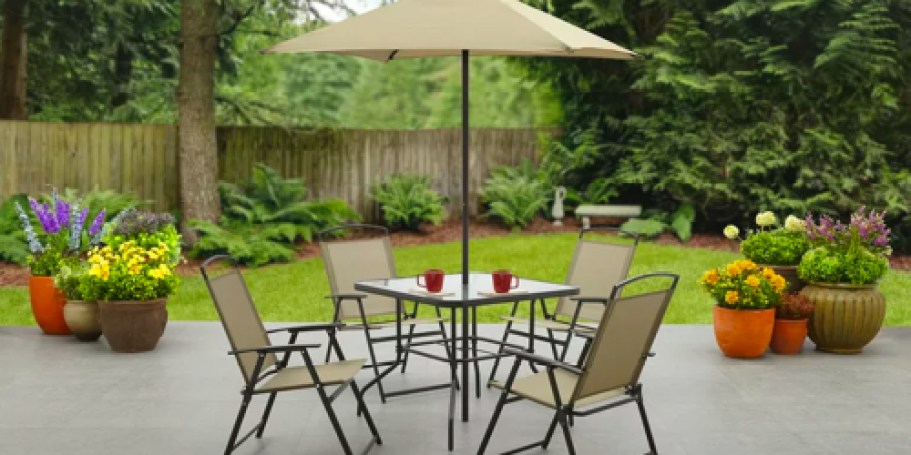 Mainstays Patio Dining Set w/ Umbrella Just $117 Shipped on Walmart.com