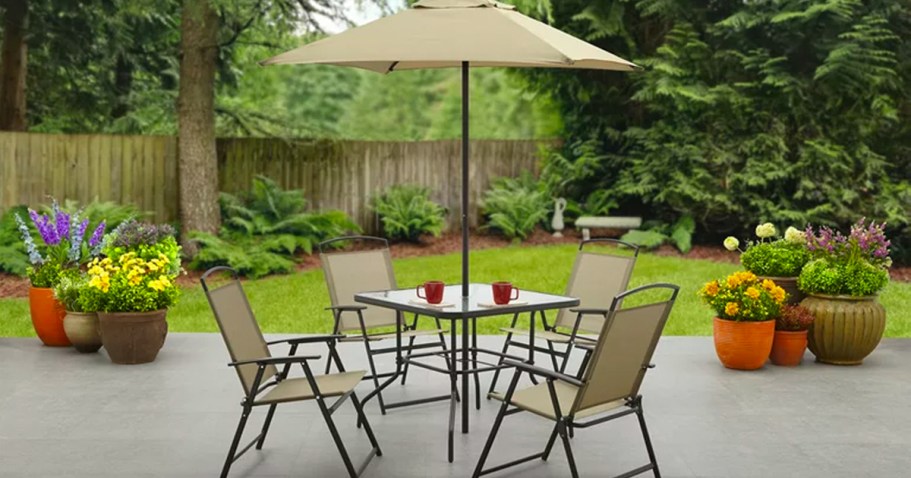 Mainstays Patio Dining Set w/ Umbrella Just $117 Shipped on Walmart.com