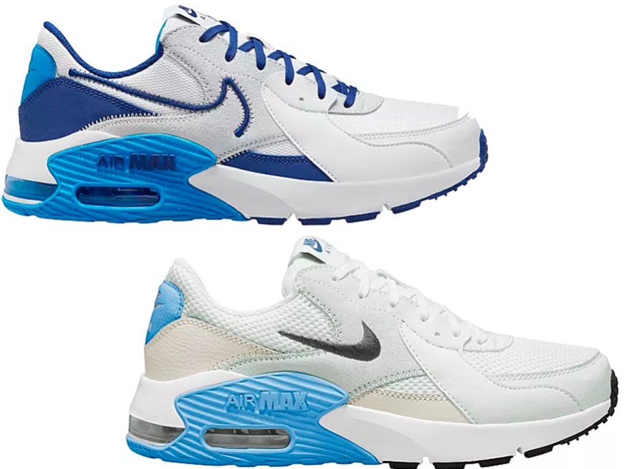blue and white nike air max mens and womens shoes