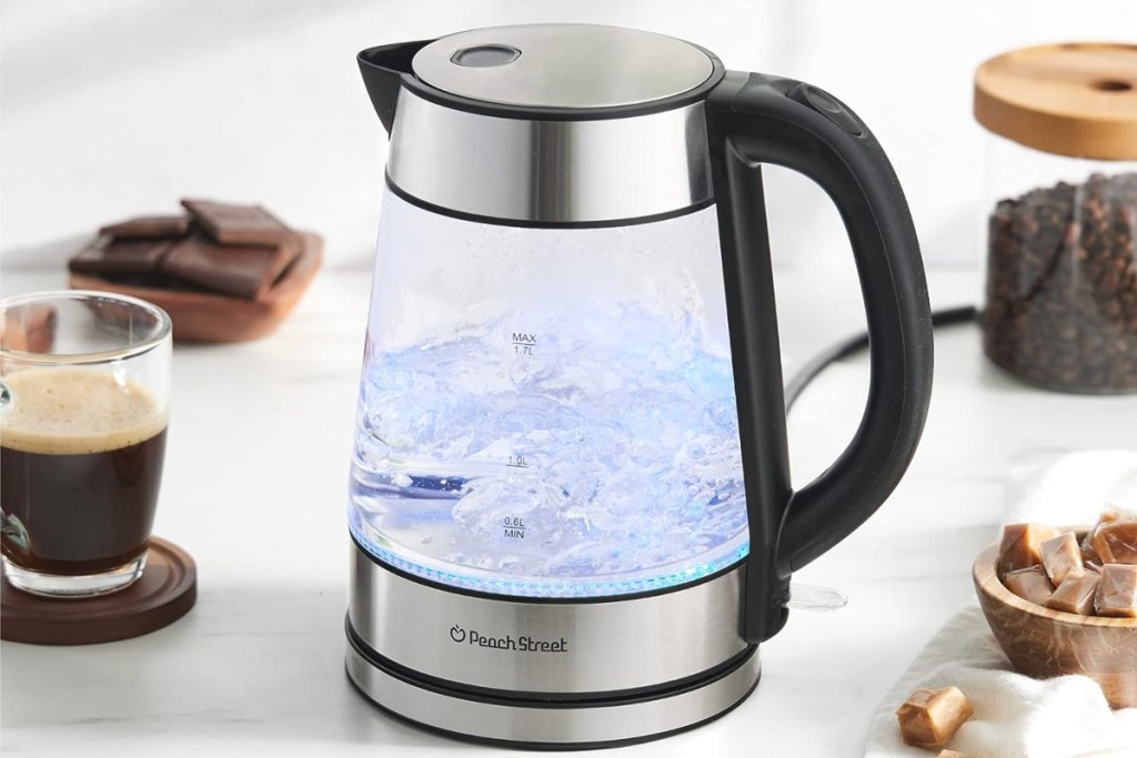 electric kettle on kitchen counter