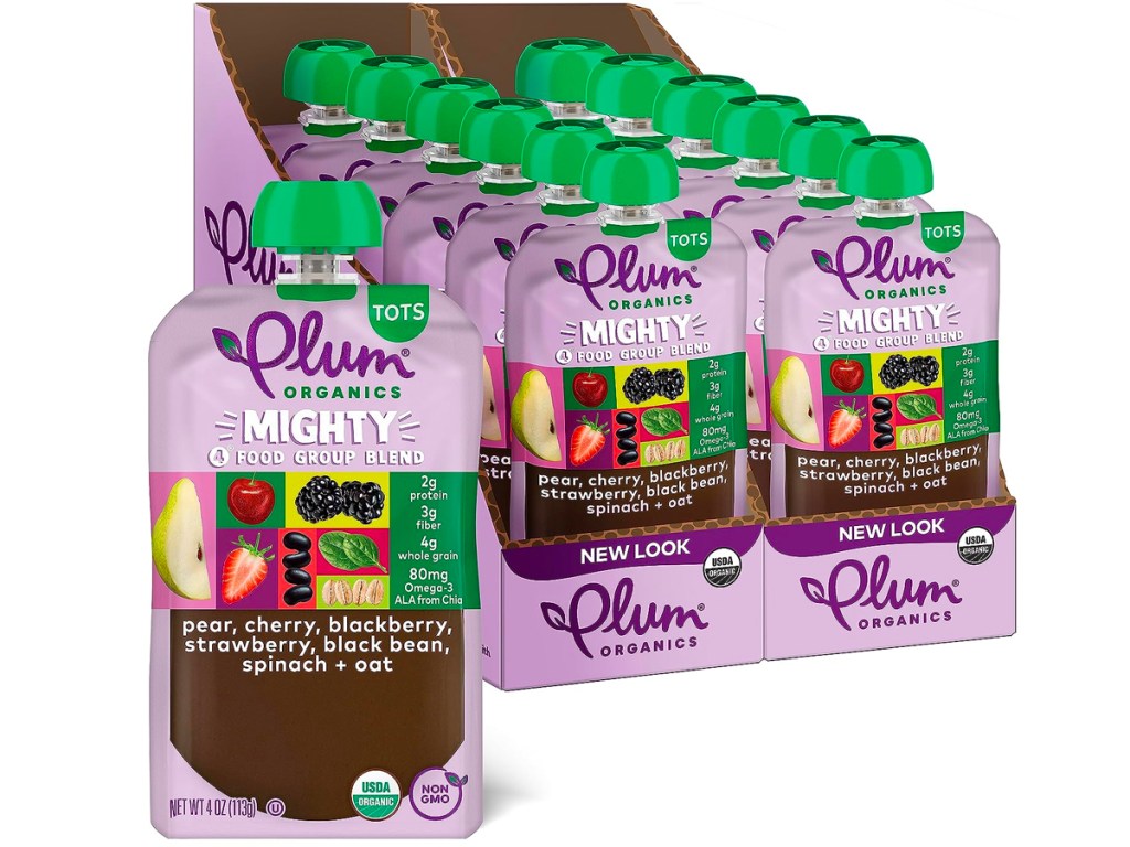 plum organics pouches 12 pack box 