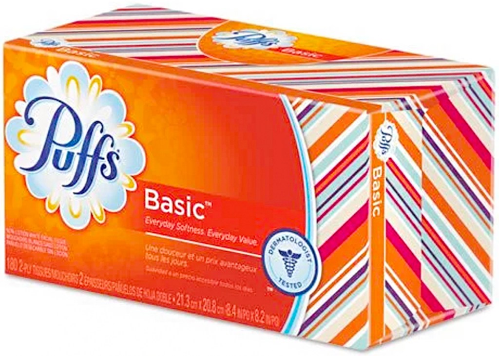 puffs basics tissues box