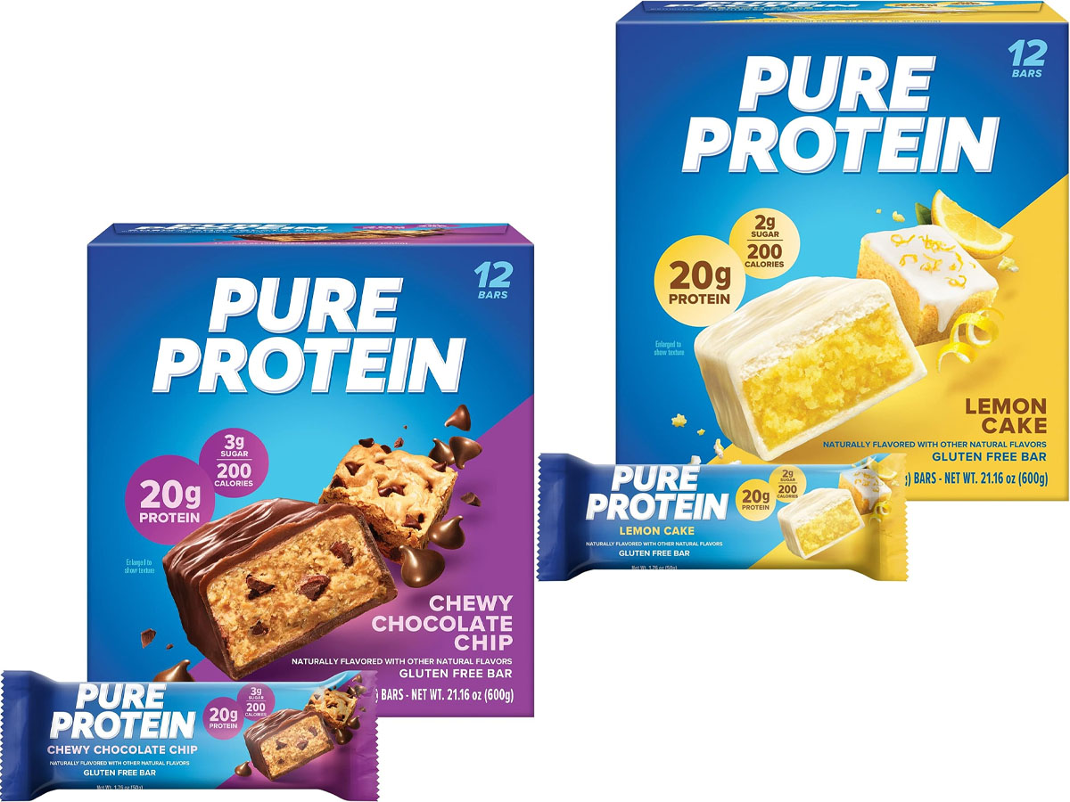 pure protein chocolate chip and lemon bars