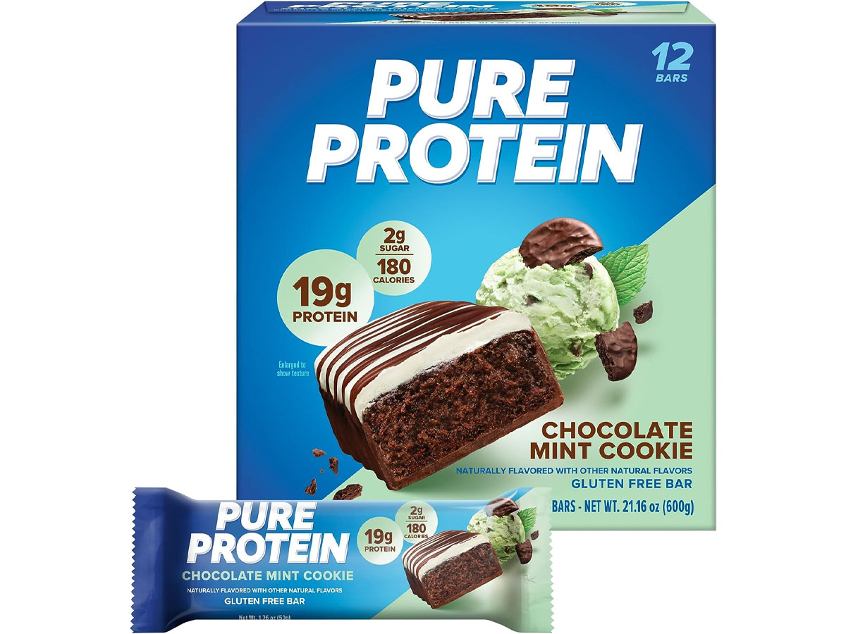 mint chocolate pure protein bars pack