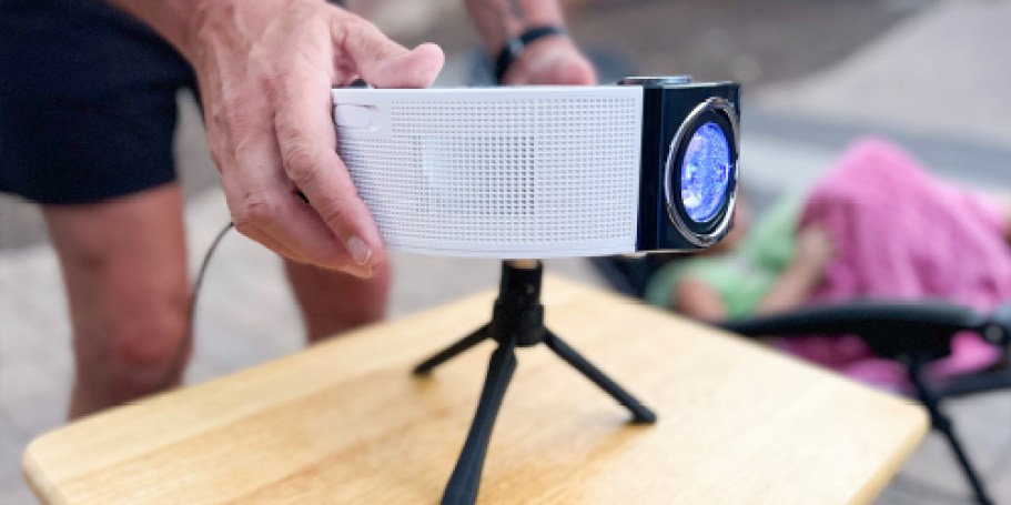 Mini Outdoor 4K Projector w/ Tripod Stand $79.99 Shipped for Prime Members (Family Movie Night!)