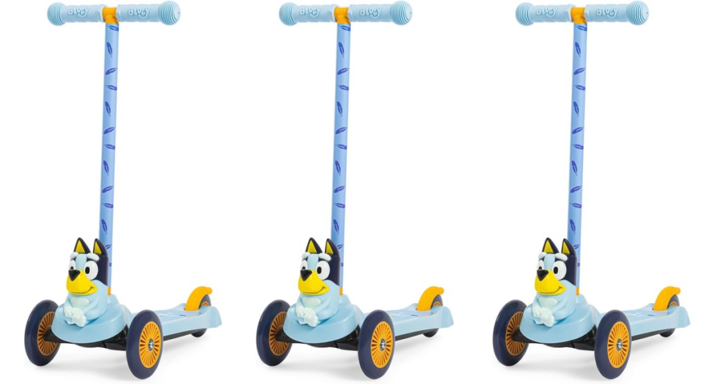three stock images of Bluey 3 Wheeled Self Balancing Scooter