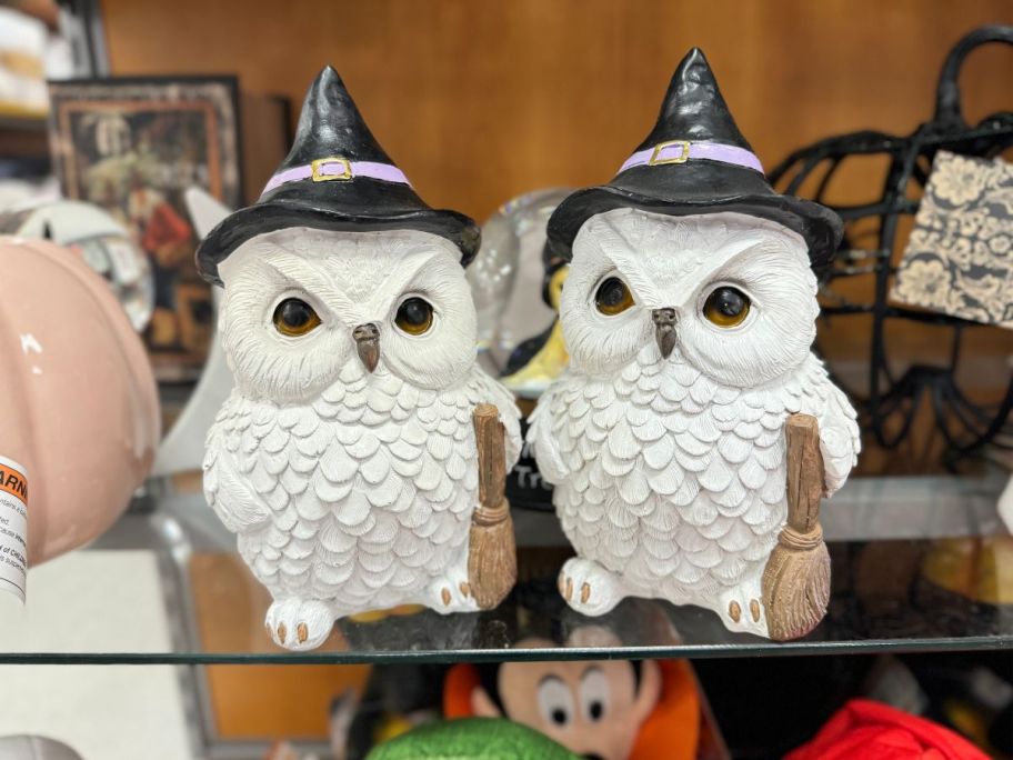 Owl Witch Figurines in store on shelf