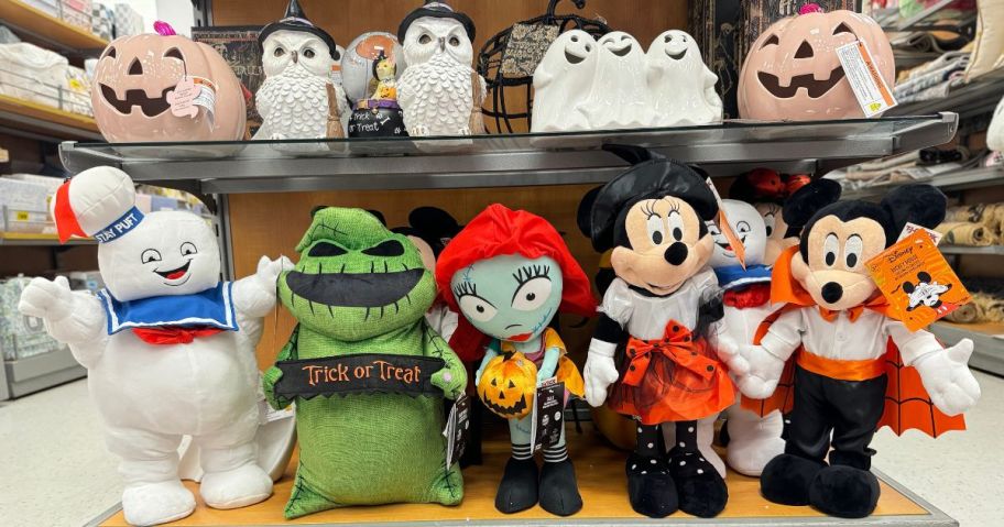 halloween porch greeters in store on shelf