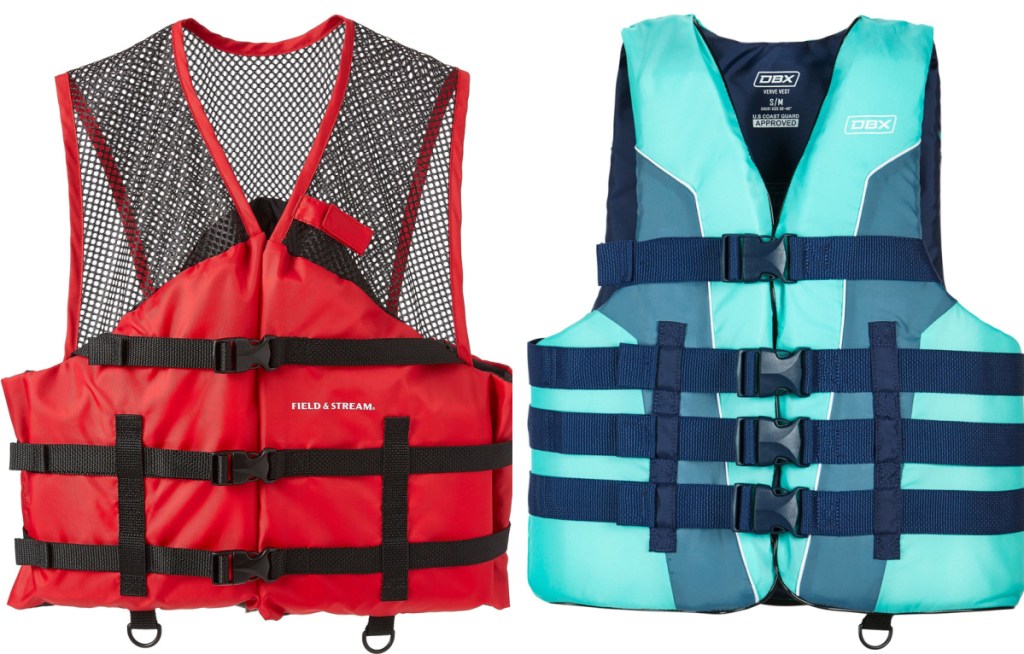 two adult life jackets that are easy to wear