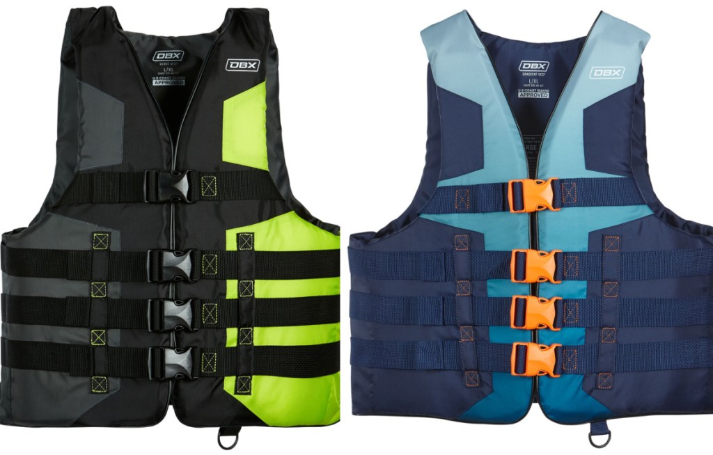two men life jackets that are easy to wear