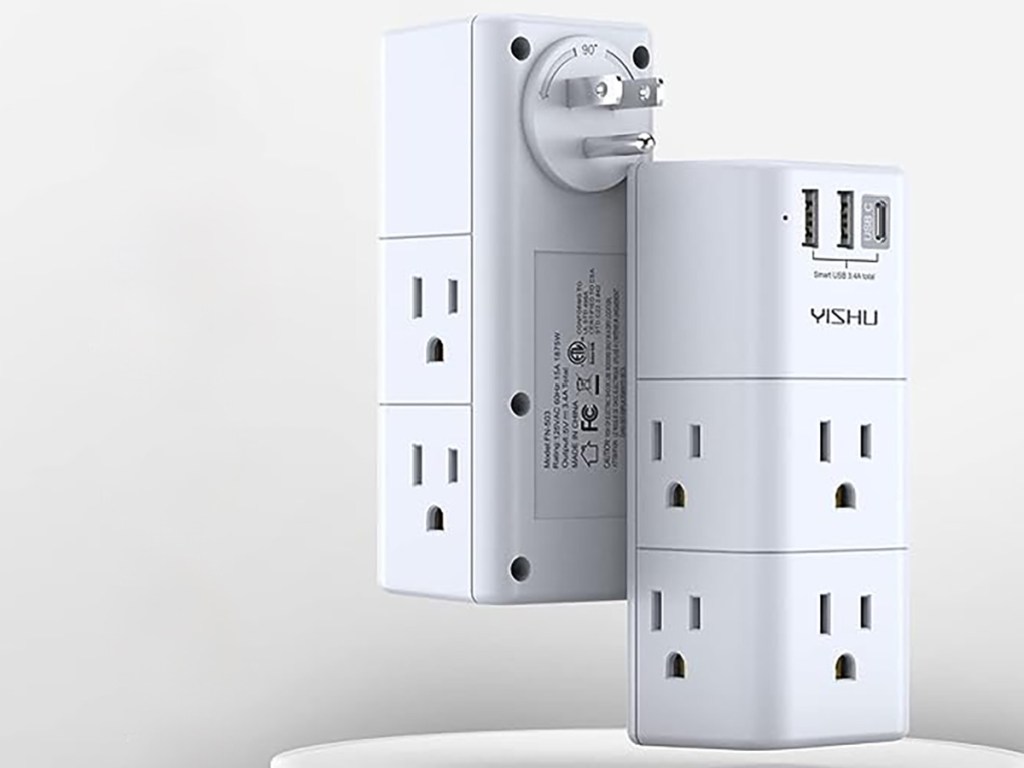 two stock images of Multi Plug Outlet Extenders