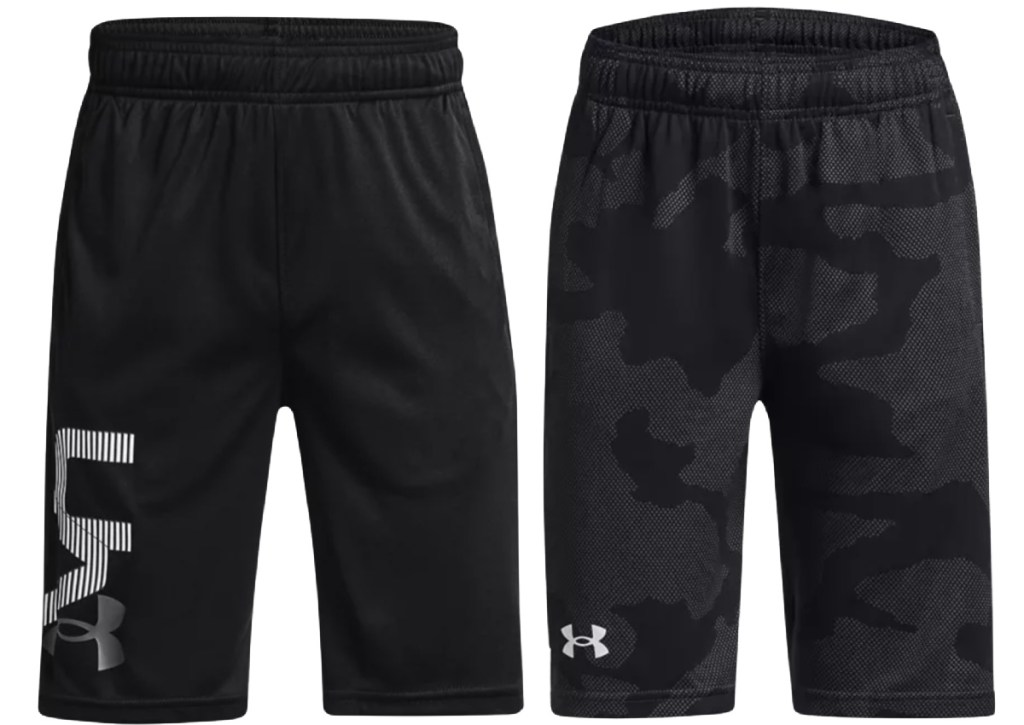 two pairs of boys black shorts