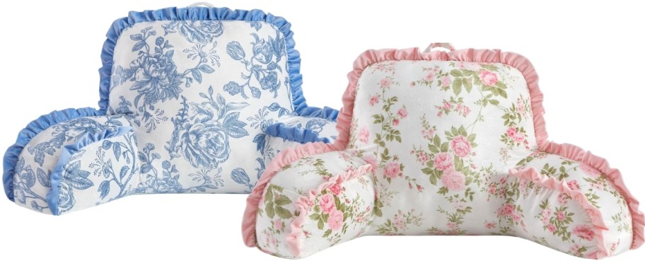 two floral print backrest pillows