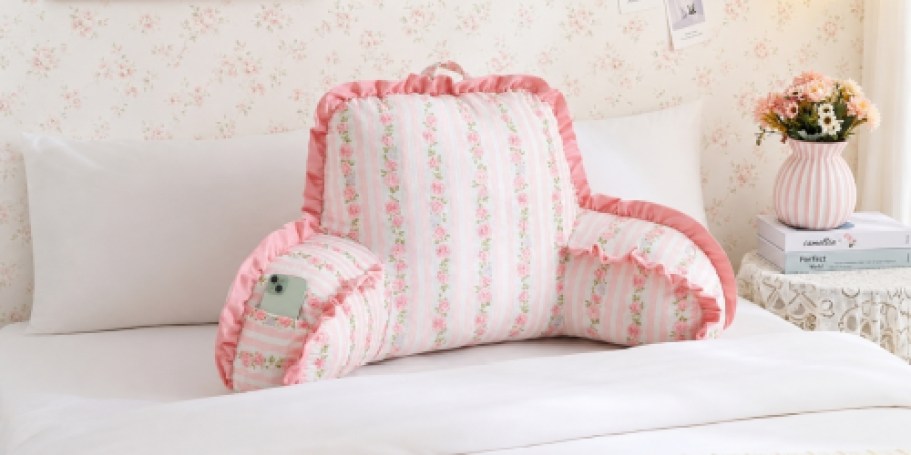This Cozy Floral Backrest Pillow Is Perfect for Dorm Rooms & Just $19.78 at Walmart