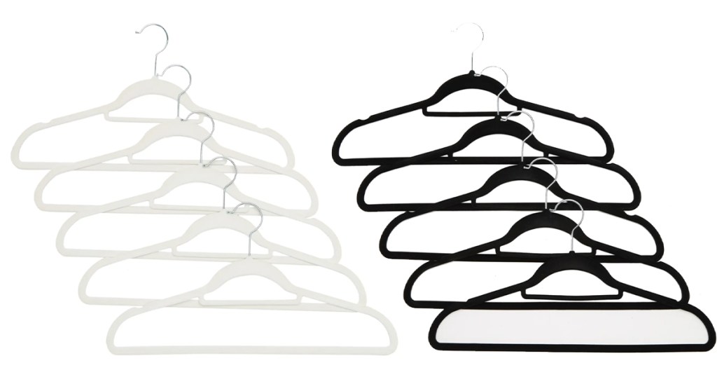 white and black hangers sets