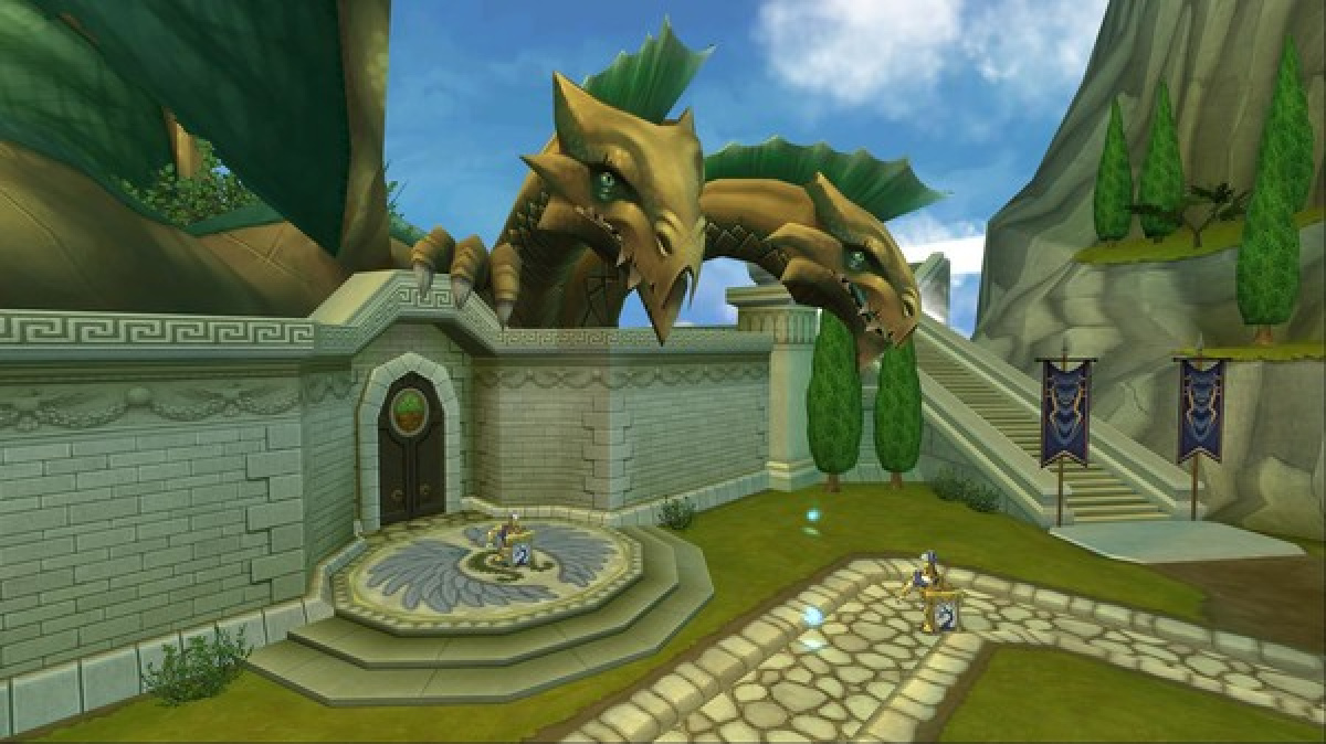 A screenshot of a dragon from Wizard101