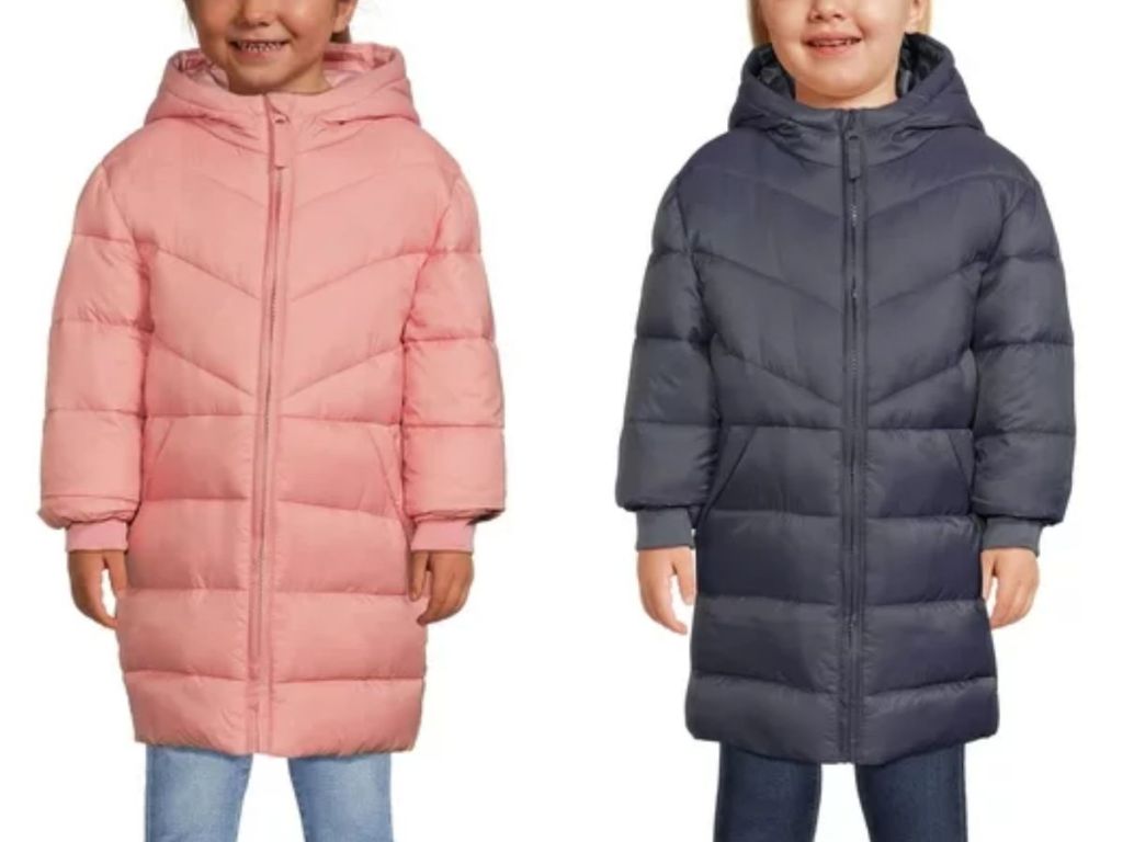 Wonder Nation Toddler Long Length Puffer Jacket, Sizes 12M-5T