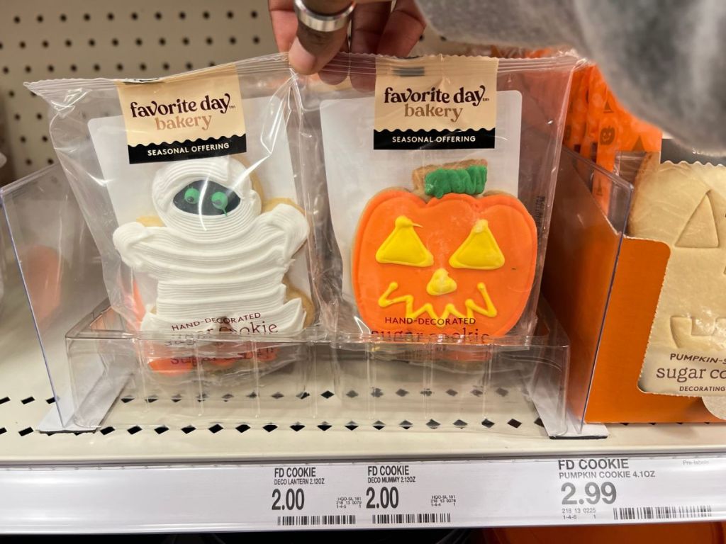 Favorite Day Halloween Decorated Sugar Cookies - Mummy and Pumpkin