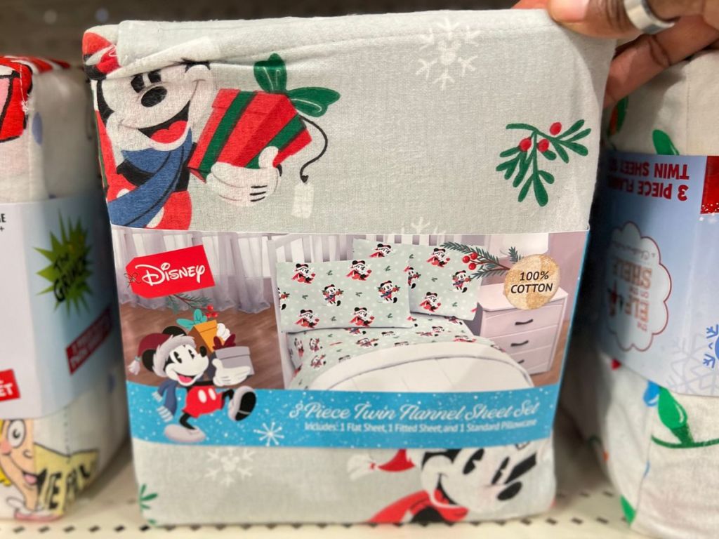 Twin Mickey Mouse Get Festive Flannel Sheet Set at Target