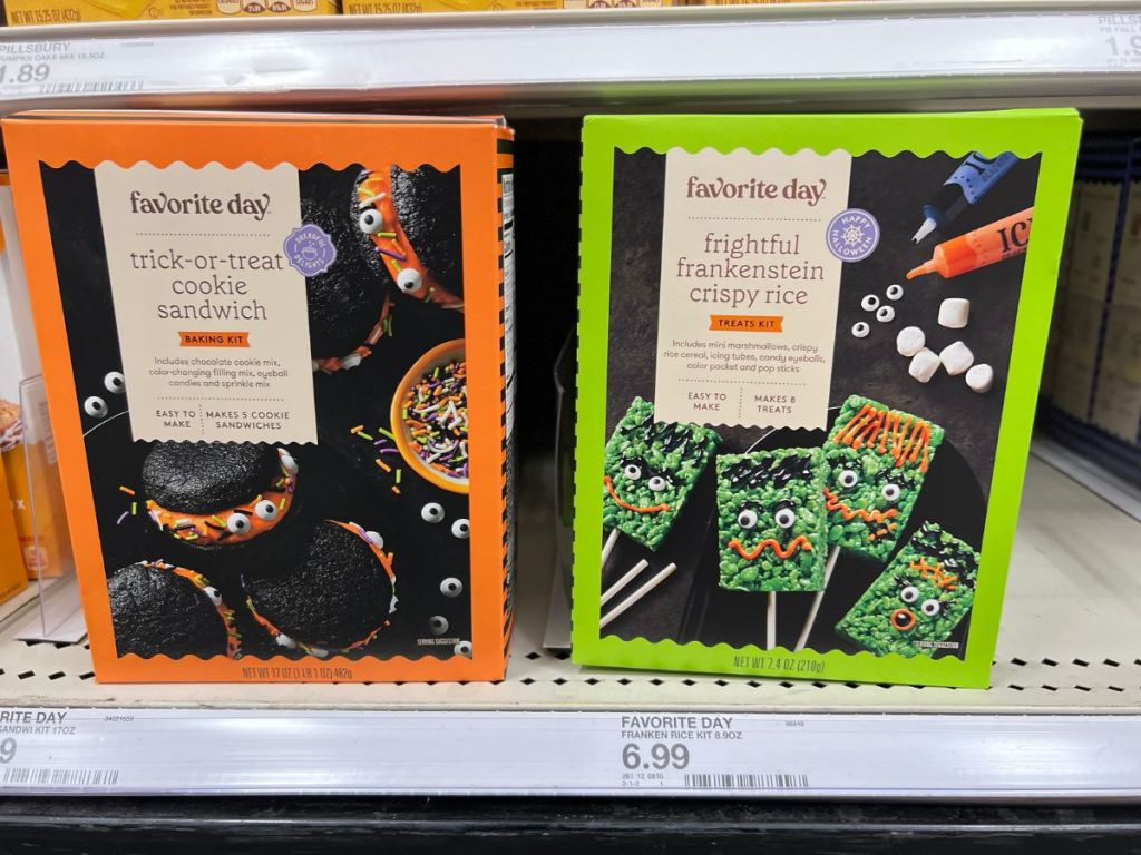 Favorite Day Trick or Treat Cookie Sandwich Kit and Favorite Day Frankenstein Crispy Rice Kit
