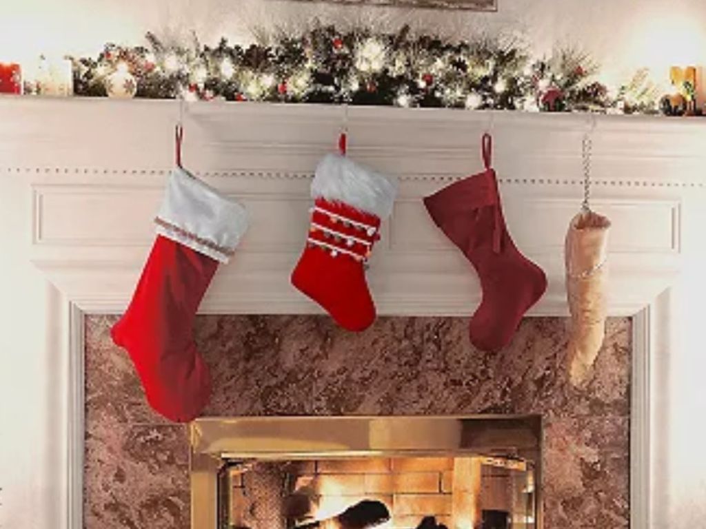 Christmas Stockings from Kohl's hung on mantle