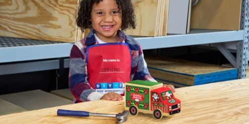 Register Now for Lowe’s Kids Workshop & Make a FREE Holiday Delivery Truck on 12/16