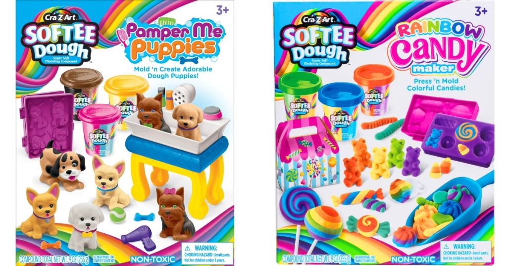 Cra-Z-Art Softee Dough Pamper Me Puppies and Rainbow Candy Maker
