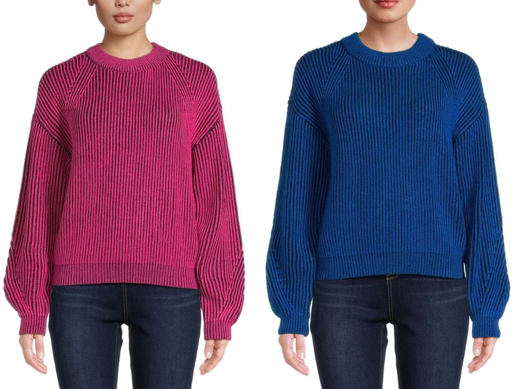 No Boundaries Juniors Plaited Pullover Sweater