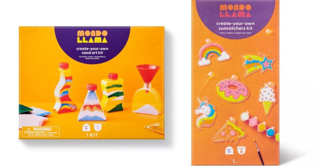 Mondo Llama Create-Your-Own Sand Art Kit and Sun Catchers Kit