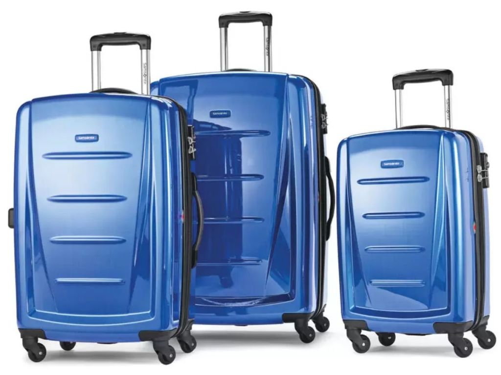 Sunbee 3 Piece Luggage Sets Hardshell Lightweight Suitcase with TSA Lock  Spinner Wheels, Deep Blue - Coupon Codes, Promo Codes, Daily Deals, Save  Money Today